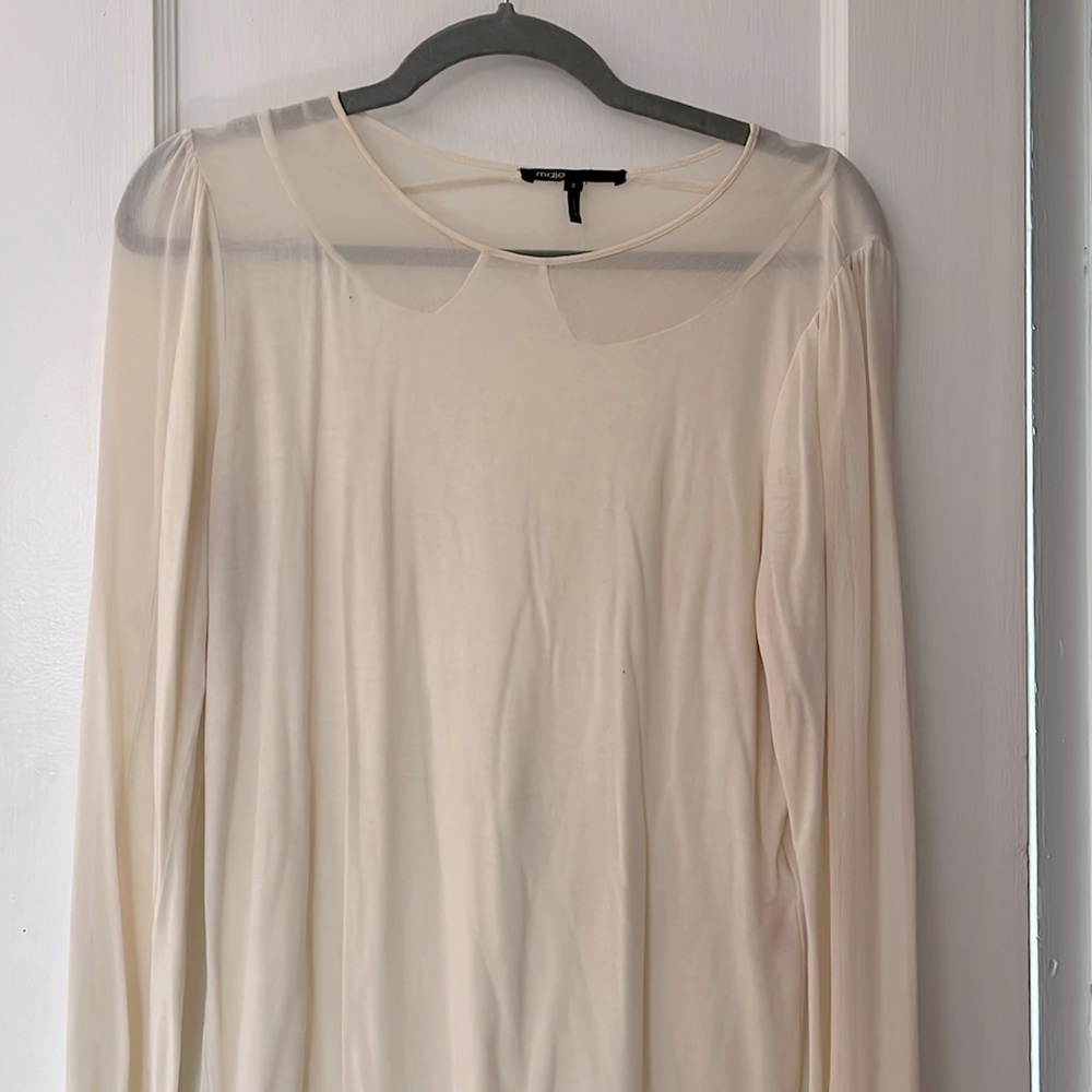 Maje | Sophia| Peter Pan Design Top| dot collared shirt| Gently Used